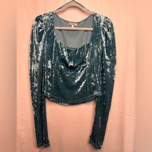 Put On A Show Crushed Velvet Top